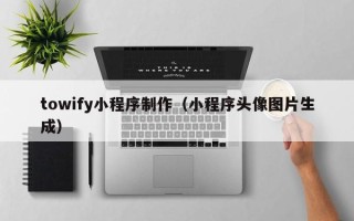 邵东towify小程序制作（小程序头像图片生成）